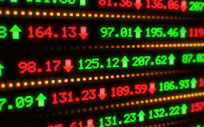 Cotes boursières changeant rapidement
