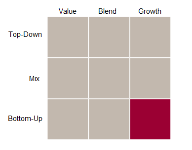 Style chart: Bottom-up & Growth